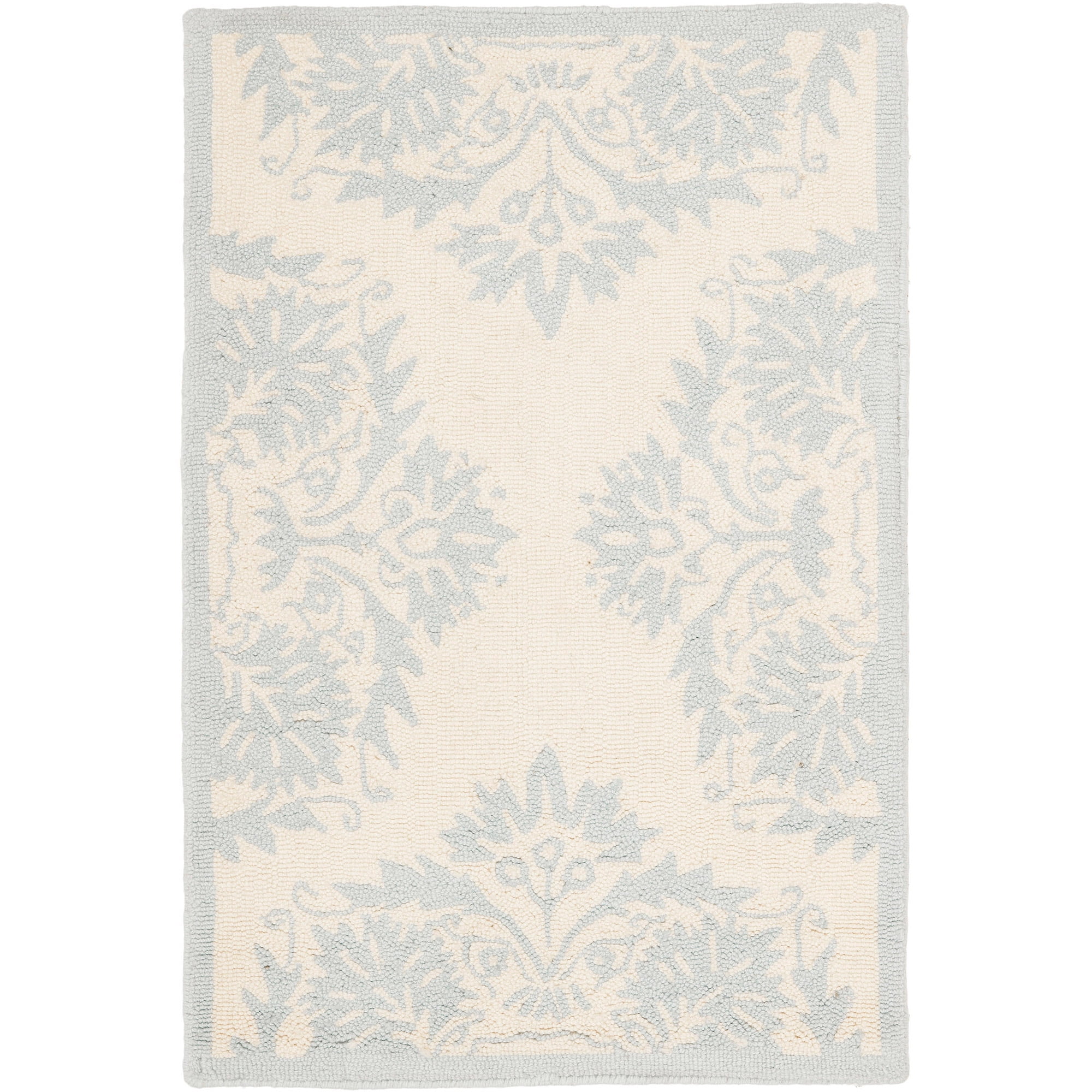 SAFAVIEH Chelsea Vianne Geometric Wool Area Rug, Ivory/Blue, 2'9