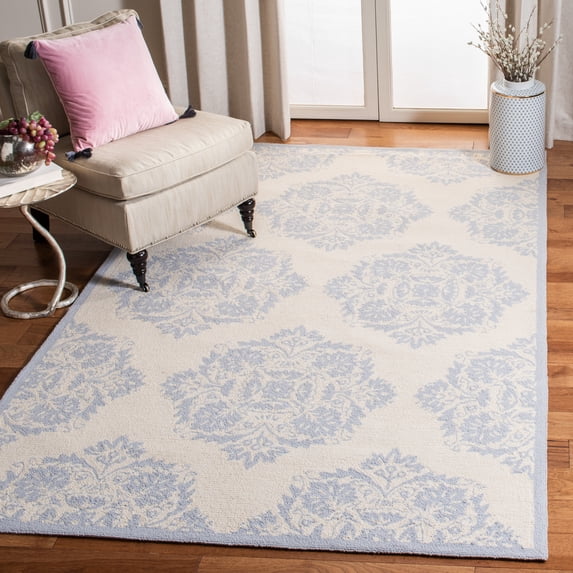Safavieh Chelsea Vianne Geometric Area Rug, Ivory/Blue, 5'3" x 8'3"