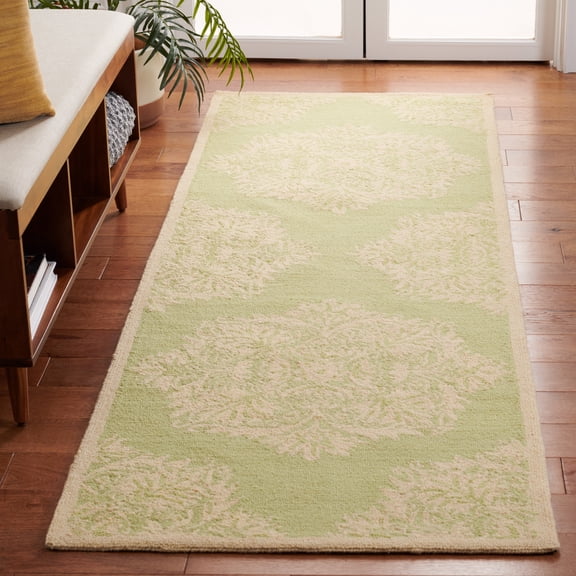Safavieh Chelsea Vianne Geometric Runner Rug, Green/Beige, 2'6" x 12'