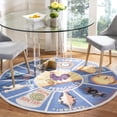 thumbnail image 1 of Safavieh Chelsea Vintage Geometric Area Rug, Blue, 3' x 3' Round, 1 of 8