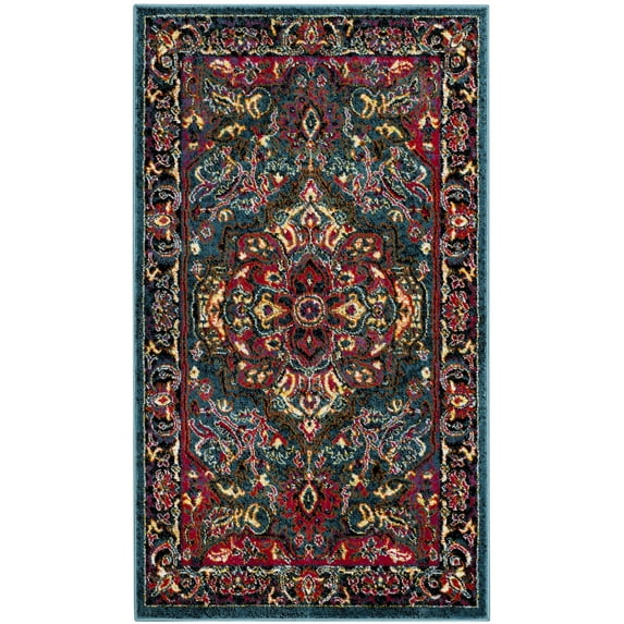 SAFAVIEH Cherokee CHR915A Light Blue / Fuchsia Rug