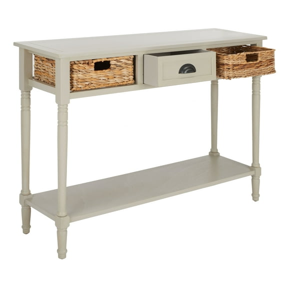 SAFAVIEH Christa Contemporary Console w/ Two Baskets, Vintage Grey