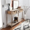 thumbnail image 1 of SAFAVIEH Christa Contemporary Console w/ Two Baskets, Vintage White, 1 of 15
