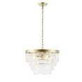 thumbnail image 1 of SAFAVIEH Chrys 3-Light Glam Gold Iron Glass Chandelier, 1 of 8