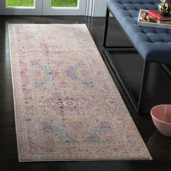 SAFAVIEH Claremont Roseann Traditional Runner Rug, Grape/Blue, 2'6" x 12'