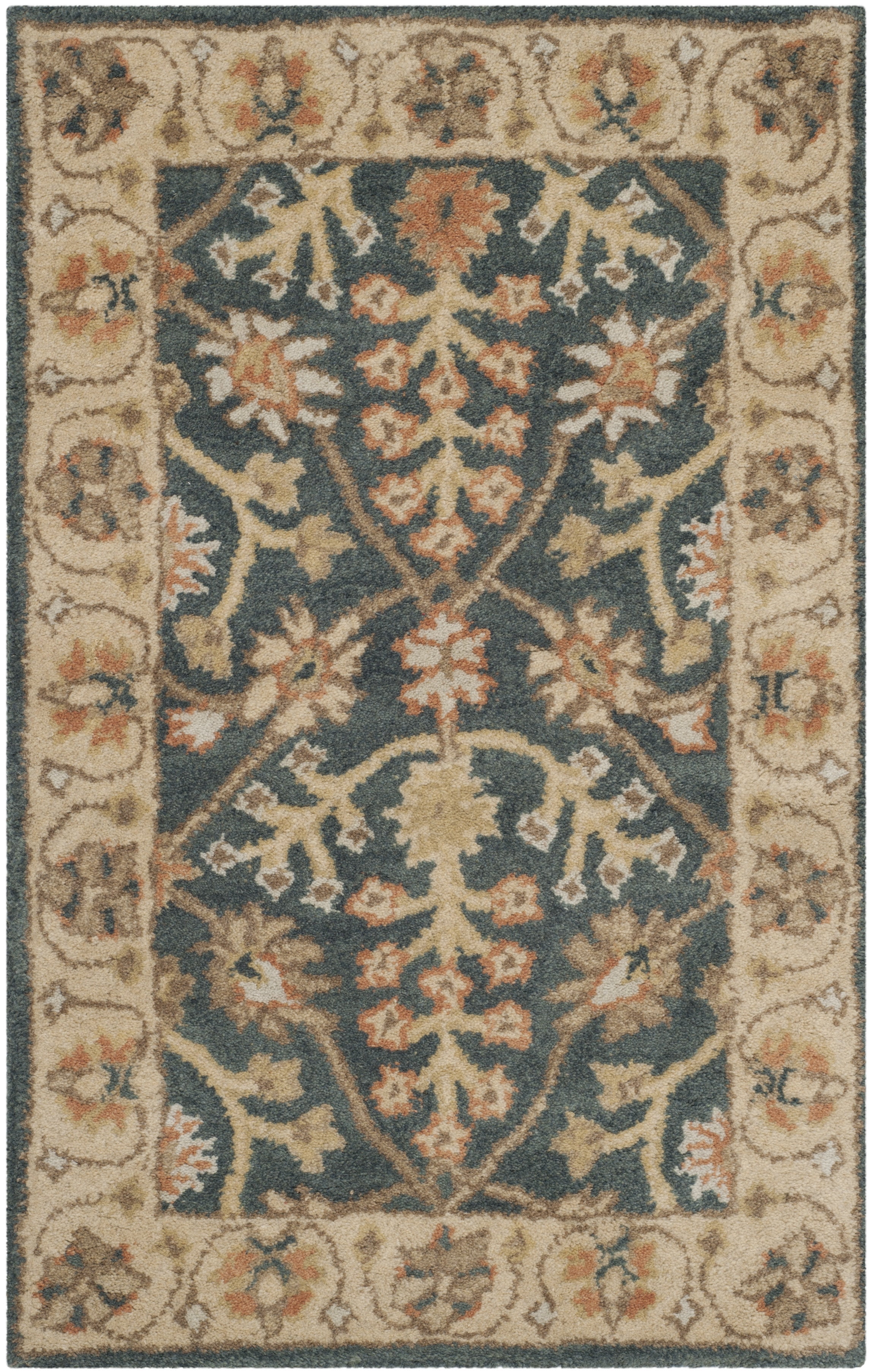 SAFAVIEH Classic Anabella Oriental Wool Area Rug, Blue/Light Gold, 3' x ...