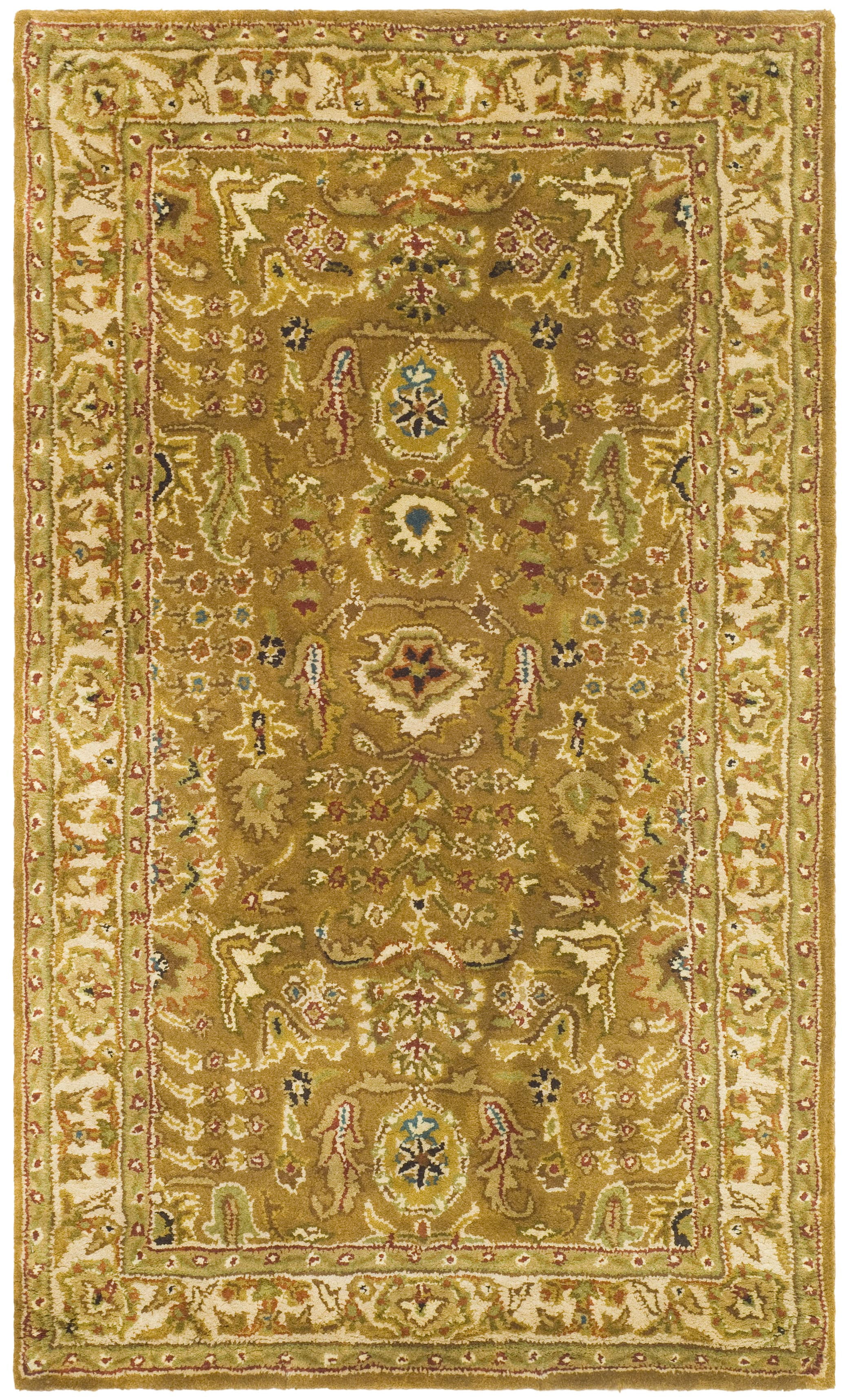 Elegant Ivory Hand-Tufted Wool Rectangular Rug 3' x 5'