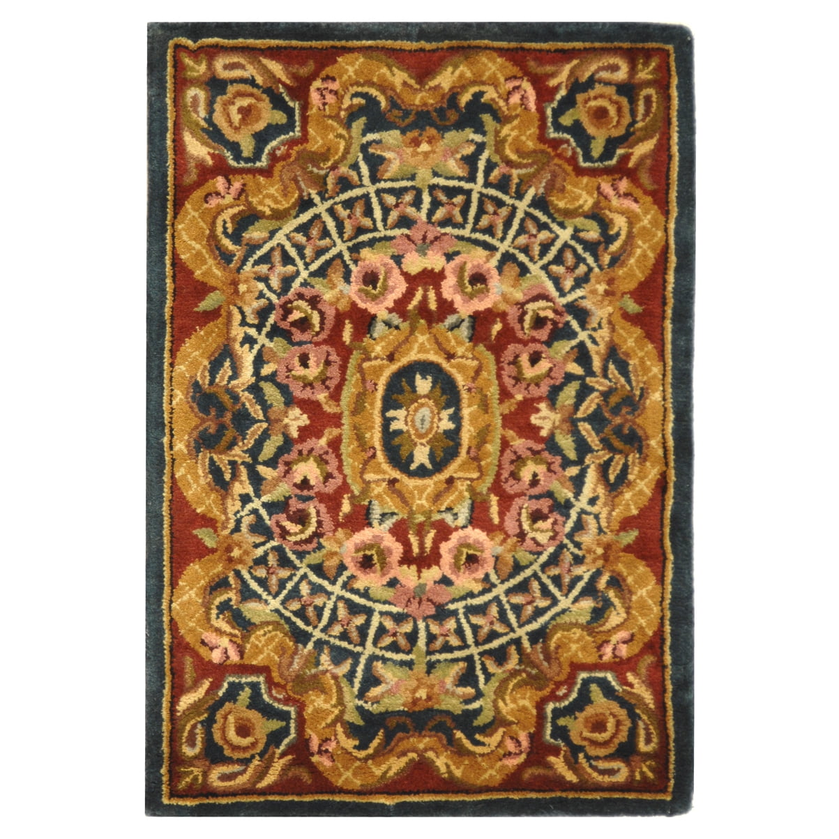 Classic Persian-Inspired Hand-Tufted Wool Area Rug
