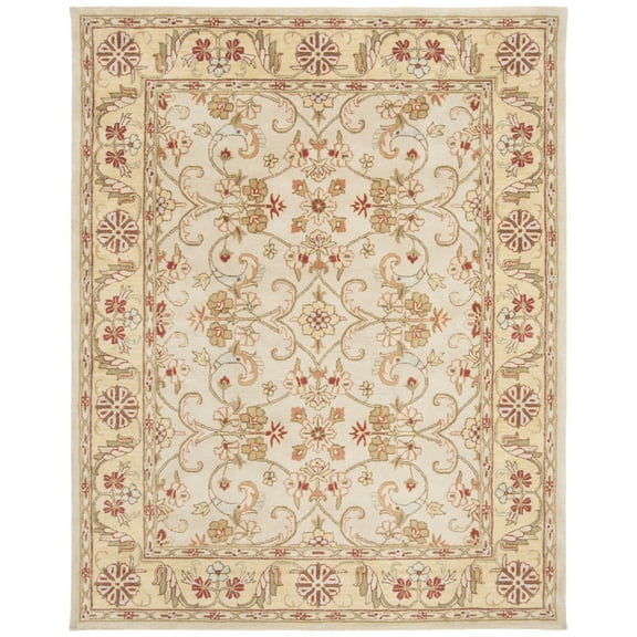 SAFAVIEH Classic Chedomir Floral Wool Runner Rug, Gold/Cola, 2'3" x 12'