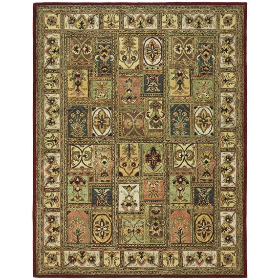 SAFAVIEH Classic Clotilda Floral Geometric Wool Area Rug, Multi, 9' x 12'