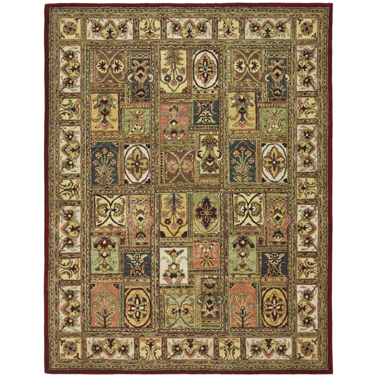 Handmade Round Multicolor Wool Tufted Area Rug, 6' Diameter