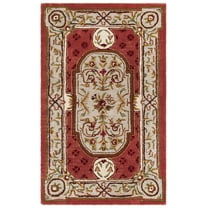 SAFAVIEH Classic Flanagan Oriental Wool Area Rug, Burgundy, 3' x 5'