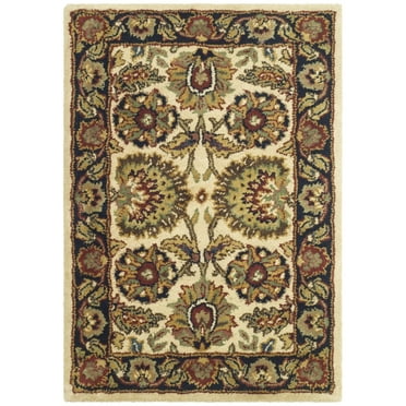 SAFAVIEH Classic Fredrick Traditional Wool Area Rug, Ivory/Navy, 2' x 3'