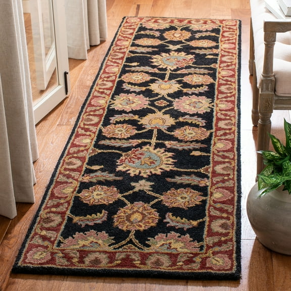 SAFAVIEH Classic Fredrick Oriental Wool Runner Rug, Navy/Red, 2'3" x 12'