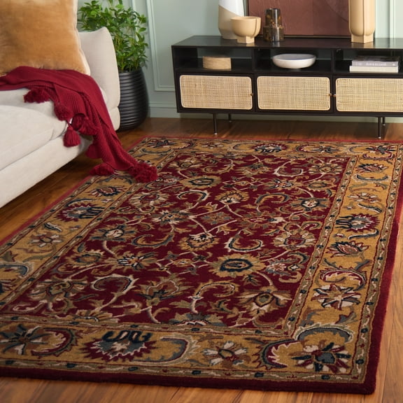 SAFAVIEH Classic Gloria Oriental Wool Area Rug, Red/Gold, 3' x 5'