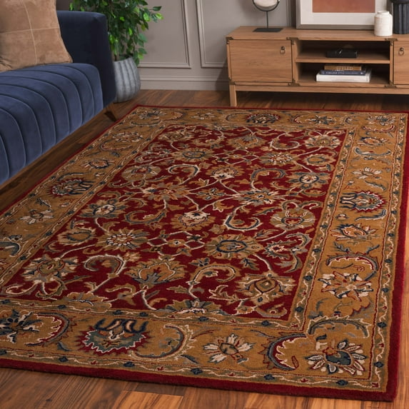 SAFAVIEH Classic Gloria Oriental Wool Area Rug, Red/Gold, 6' x 9'