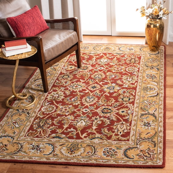SAFAVIEH Classic Gloria Oriental Wool Area Rug, Rust/Camel, 4' x 6'