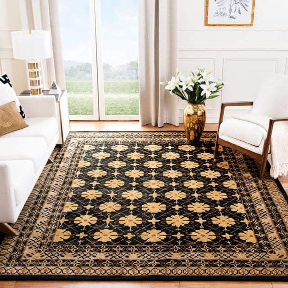 Safavieh Classic Grozda Oriental Wool Area Rug, Green/Apricot, 7'6" x 9'6"