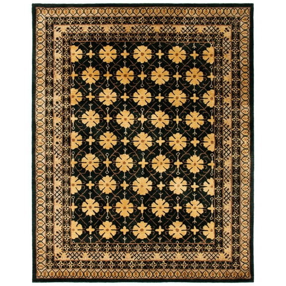 SAFAVIEH Classic Grozda Oriental Wool Area Rug, Green/Apricot, 7'6" x 9'6"