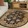 thumbnail image 1 of SAFAVIEH Classic Holly Oriental Wool Area Rug, Black/Gold, 4'6" x 6'6" Oval, 1 of 13