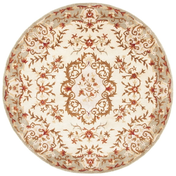 SAFAVIEH Classic Izabelle Floral Wool Area Rug, Multi, 6' x 6' Round