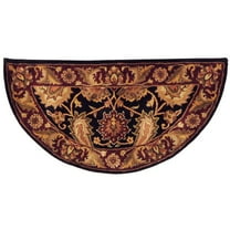 SAFAVIEH Classic Karolina Floral Bordered Wool Area Rug, Black/Burgundy, 2'3" x 4'