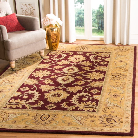 SAFAVIEH Classic Karolina Oriental Wool Area Rug, Burgundy/Gold, 3' x 5'