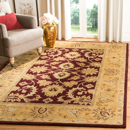 SAFAVIEH Classic Karolina Oriental Wool Area Rug, Burgundy/Gold, 5' x 8'