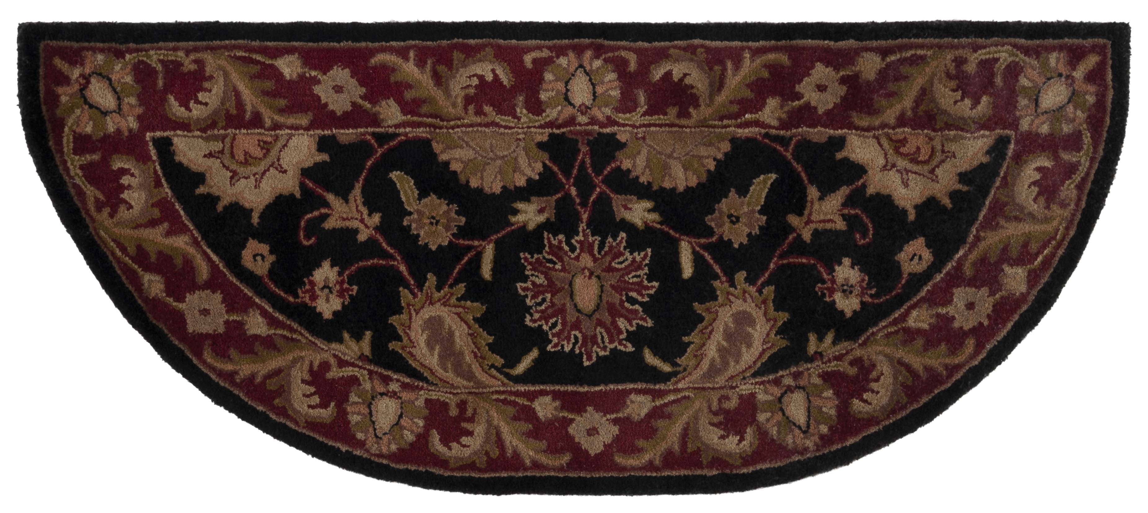 SAFAVIEH Classic Karolina Oriental Wool Area Rug, Black/Burgundy, 2'6 ...