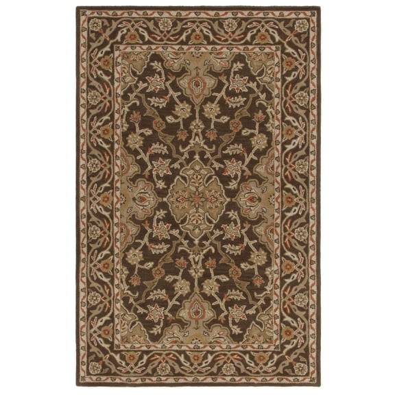 SAFAVIEH Classic Roxanne Oriental Wool Area Rug, Brown, 2' x 3'