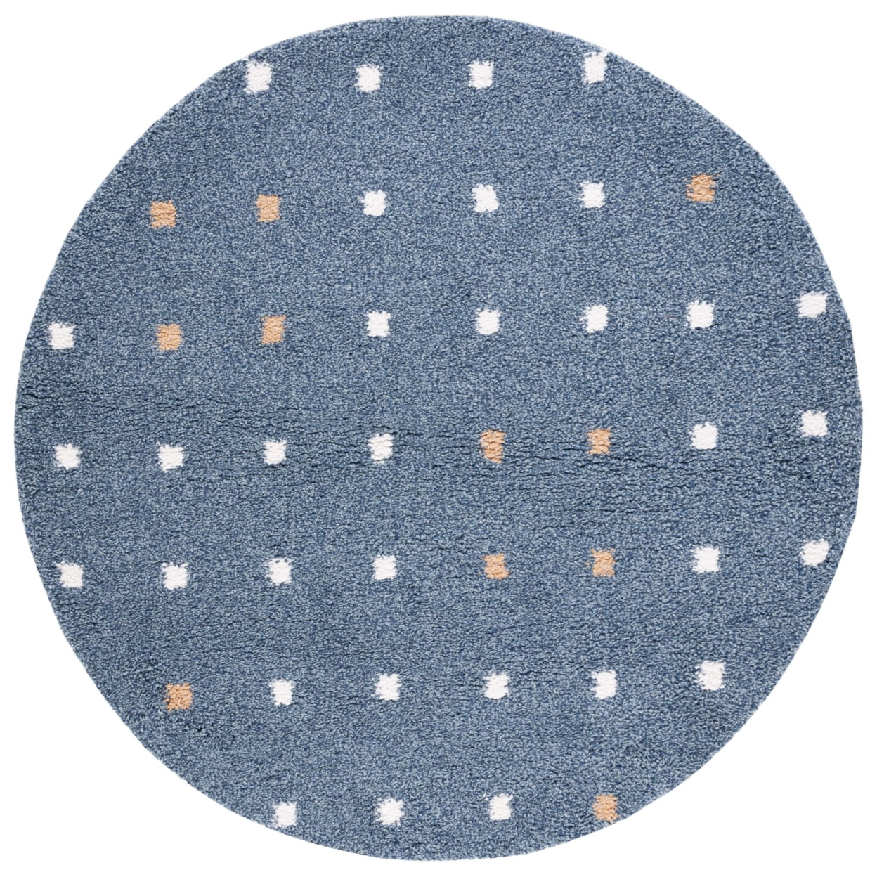 Hand-tufted Rust and Black Round Wool Accent Rug, 24"