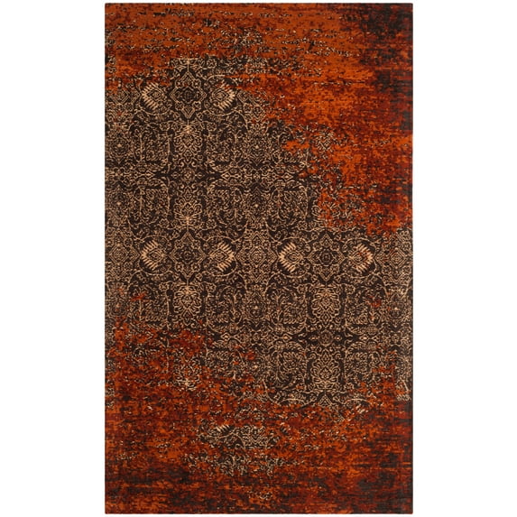 SAFAVIEH Classic Vintage Adelaide Abstract Area Rug, Rust/Brown, 3' x 5'
