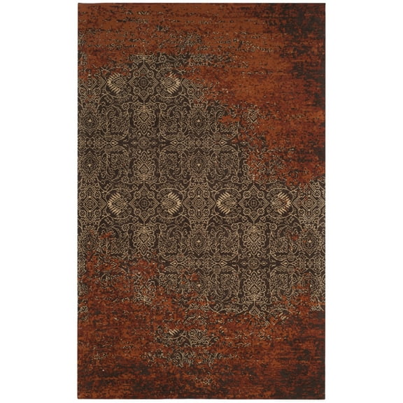 SAFAVIEH Classic Vintage Adelaide Abstract Area Rug, Rust/Brown, 4' x 6'