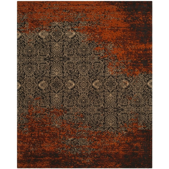 SAFAVIEH Classic Vintage Adelaide Abstract Area Rug, Rust/Brown, 6' x 9'