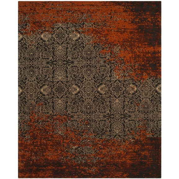 SAFAVIEH Classic Vintage Adelaide Abstract Area Rug, Rust/Brown, 8' x 10'