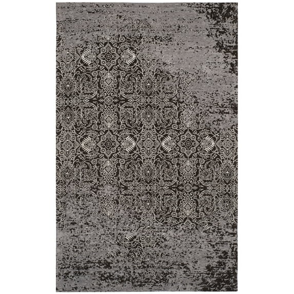 SAFAVIEH Classic Vintage Adelaide Abstract Area Rug, Silver/Brown, 4' x 6'