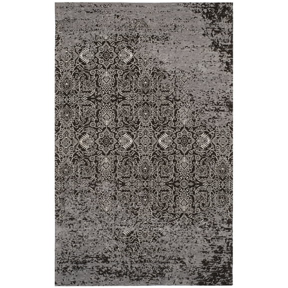 SAFAVIEH Classic Vintage Adelaide Abstract Area Rug, Silver/Brown, 5' x 8'