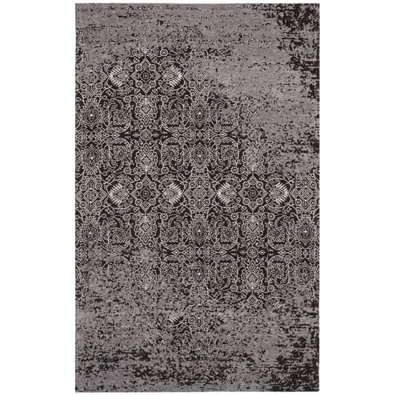 SAFAVIEH Classic Vintage Adelaide Abstract Area Rug, Silver/Brown, 6'7" x 9'2"