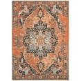 thumbnail image 1 of SAFAVIEH Classic Vintage Atanas Floral Bordered Polyester Area Rug, Orange/Navy, 6' x 9', 1 of 5