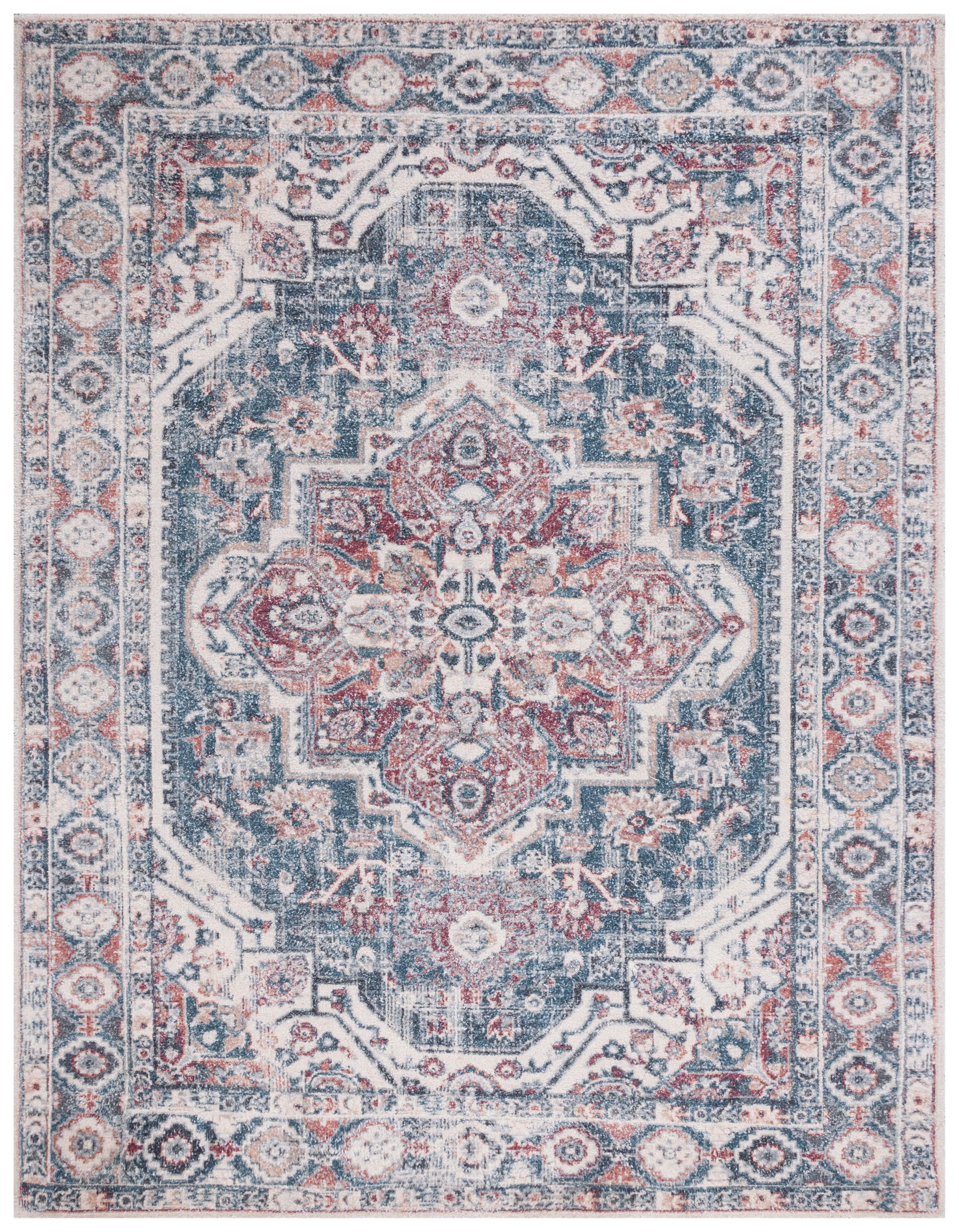 SAFAVIEH Classic Vintage Blake Medallion Area Rug, Blue/Red, 8' x 10'