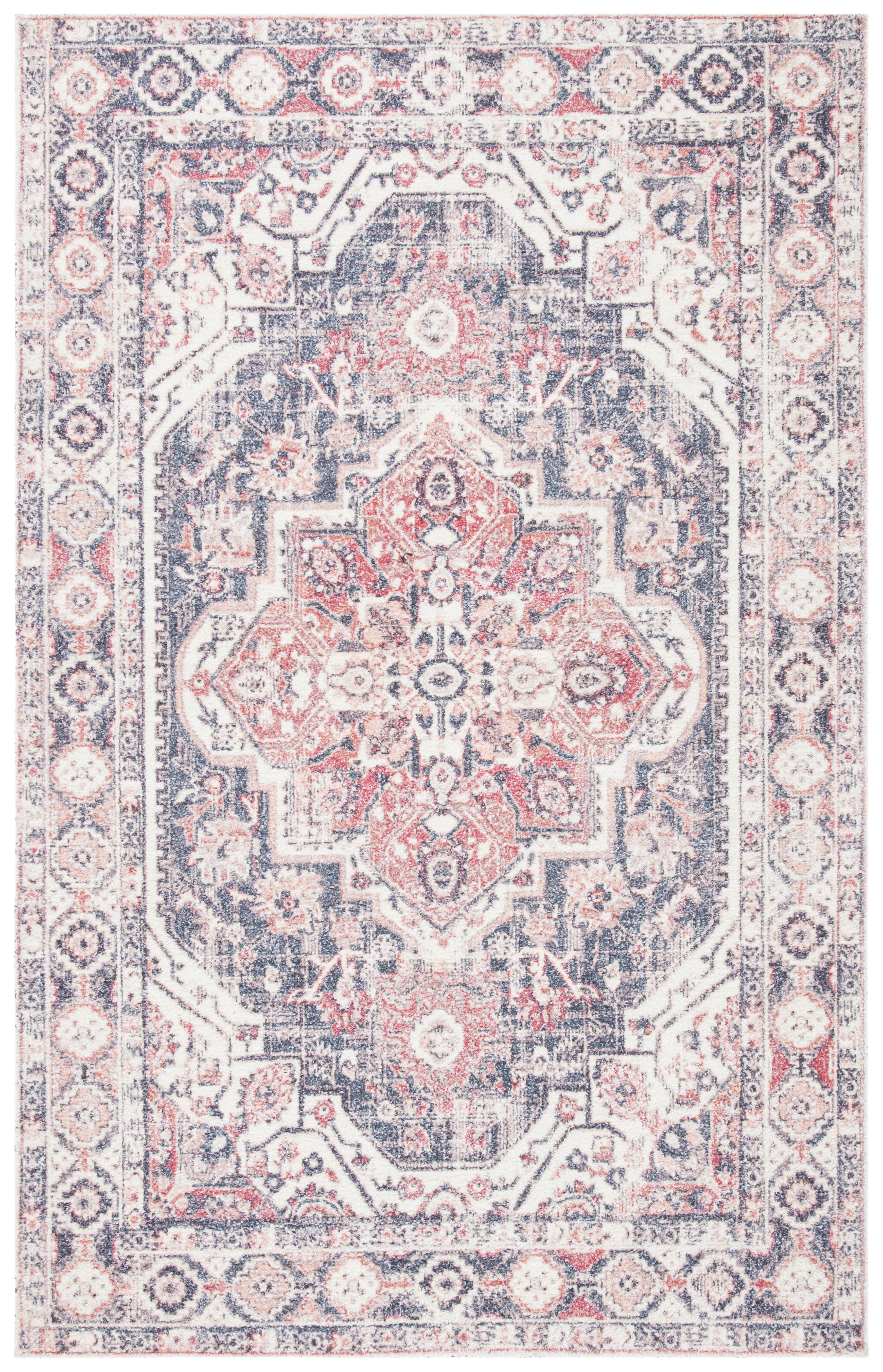 SAFAVIEH Classic Vintage Blake Medallion Area Rug, Red/Blue, 9' x 12'