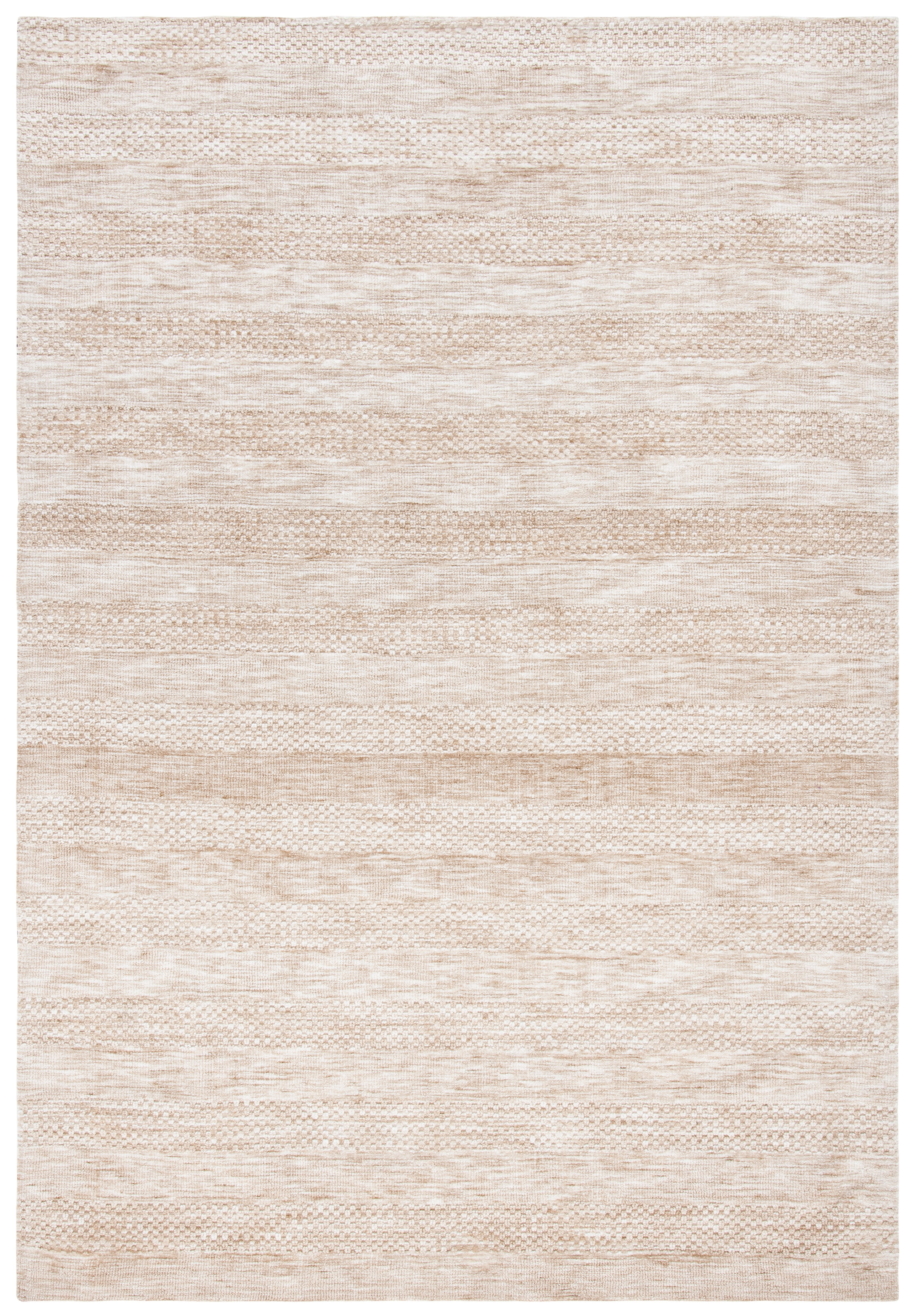 Classic Beige Flat Woven Synthetic 5' x 8' Area Rug