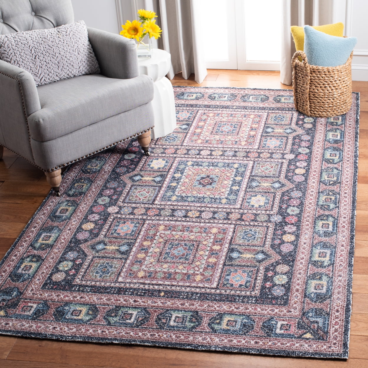 SAFAVIEH Classic Vintage Brooklyn Medallion Area Rug, Rust/Green, 8' x 10'