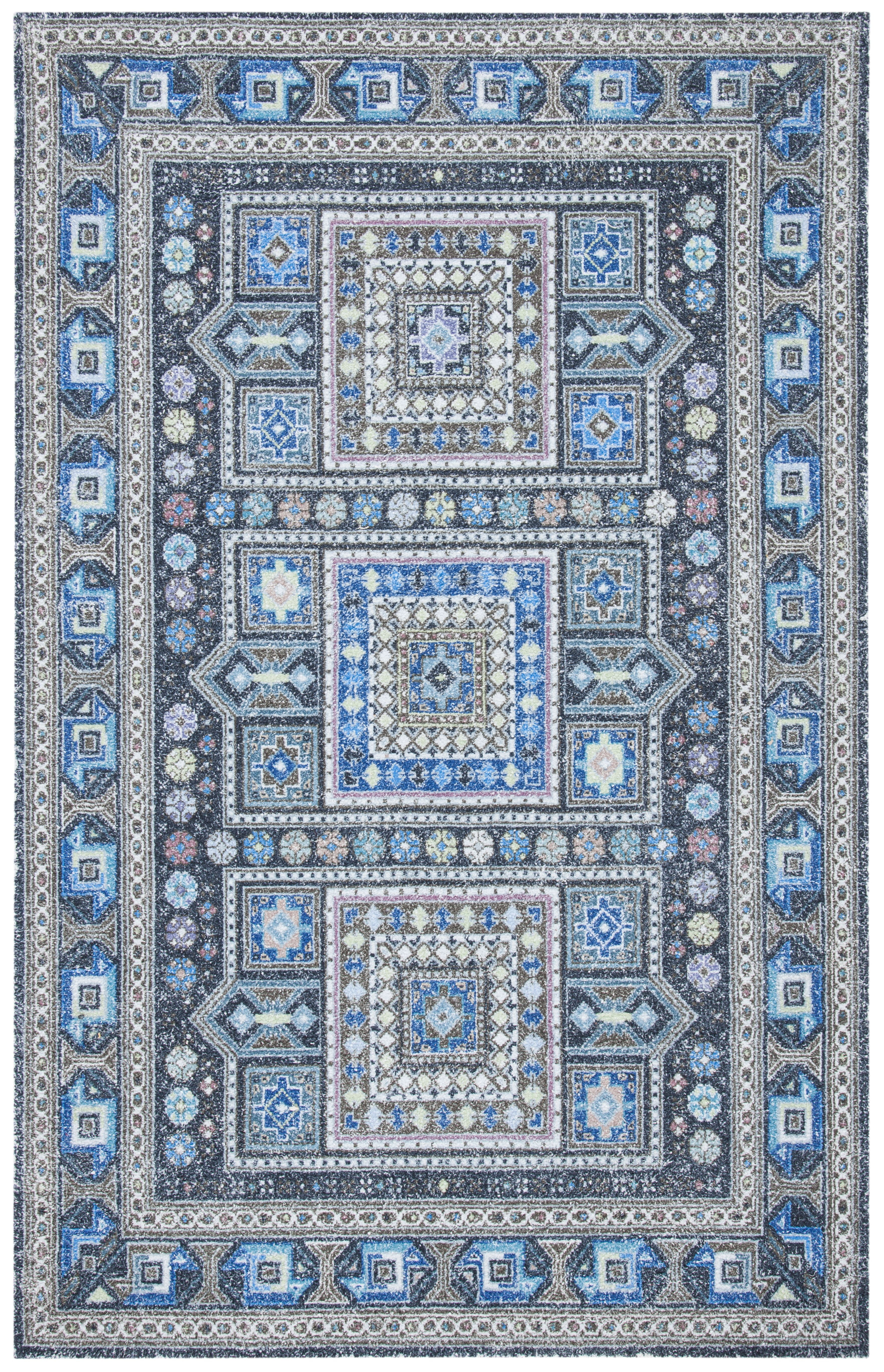 SAFAVIEH Classic Vintage Brooklyn Medallion Area Rug, Sage/Blue, 4' x 6'