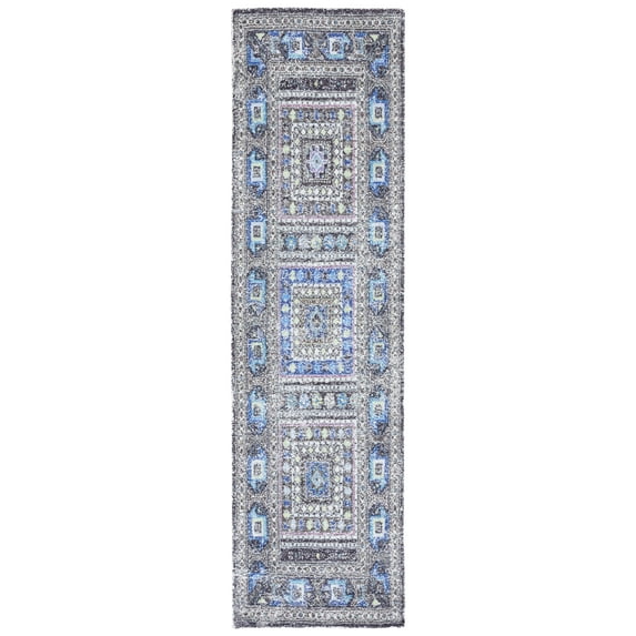 SAFAVIEH Classic Vintage Brooklyn Medallion Runner Rug, Sage/Blue, 2'3" x 8'