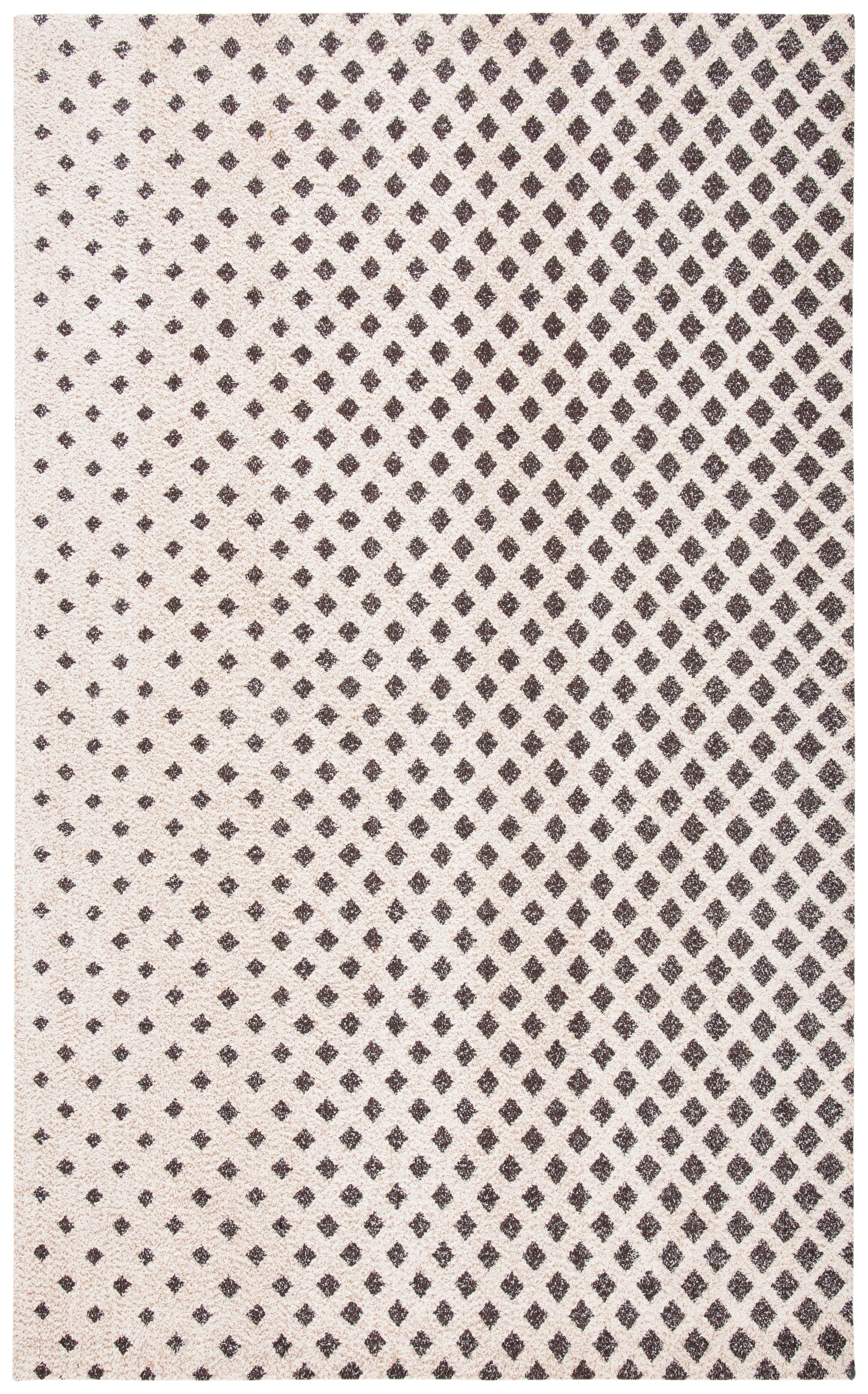 Ivory and Natural 3' x 5' Hand Woven Synthetic Area Rug