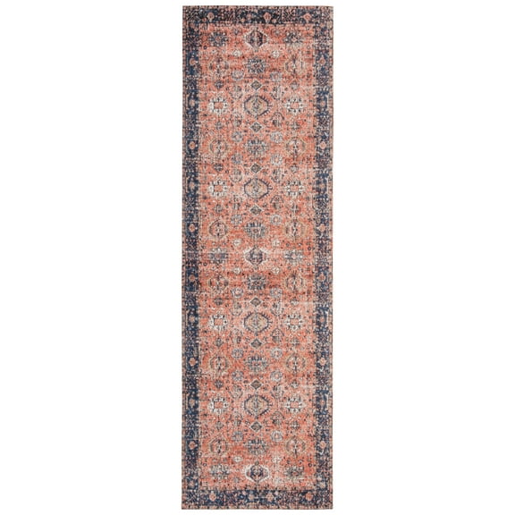 SAFAVIEH Classic Vintage Caroline Medallion Runner Rug, Rust/Navy, 2'3" x 10'