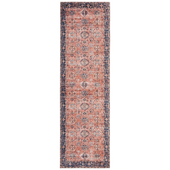 SAFAVIEH Classic Vintage Caroline Medallion Runner Rug, Rust/Navy, 2'3" x 10'