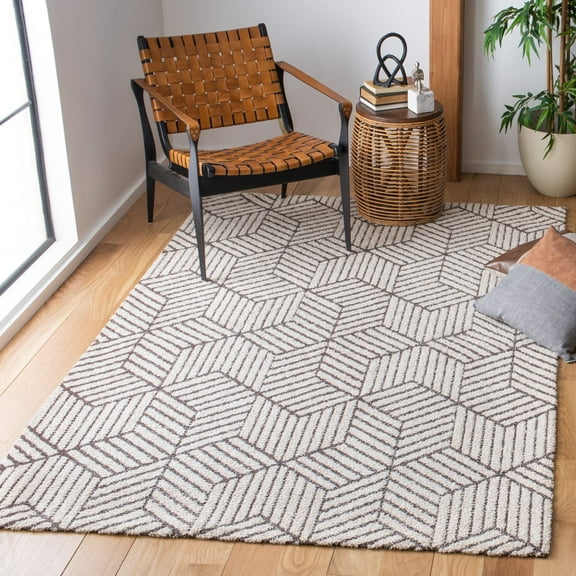 SAFAVIEH Classic Vintage Cayley Geometric Area Rug, Natural/Ivory, 3' x 5'