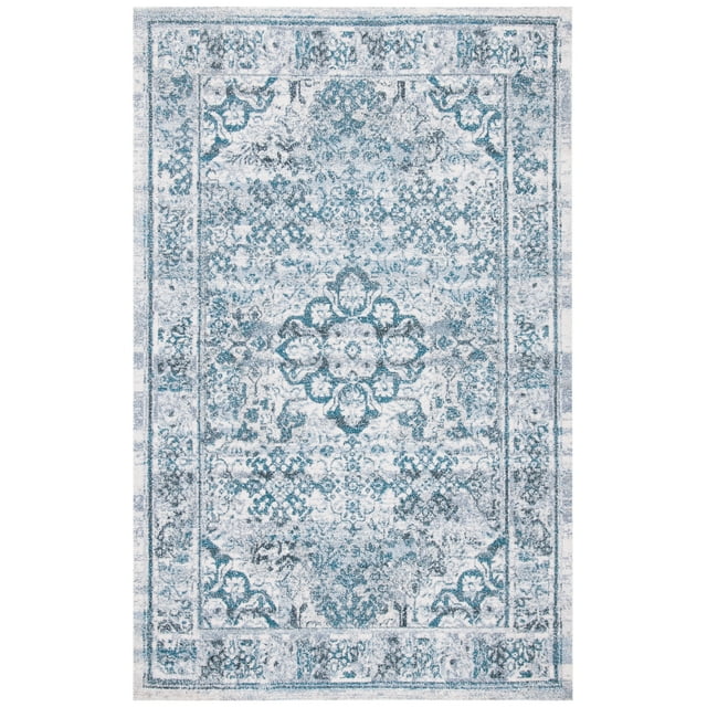 SAFAVIEH Classic Vintage Comhgham Medallion Area Rug, Aqua/Blue, 5' x 8'